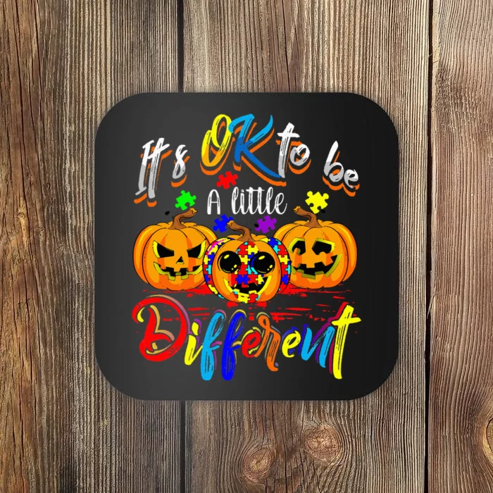 Halloween Autism Pumpkin It's OK To Be a Little Different Coaster