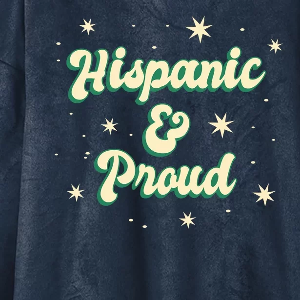 Hispanic And Proud Hooded Wearable Blanket