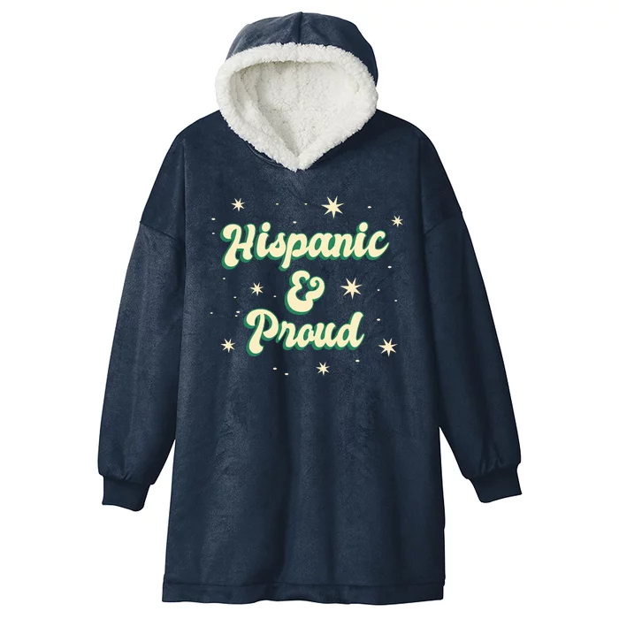 Hispanic And Proud Hooded Wearable Blanket