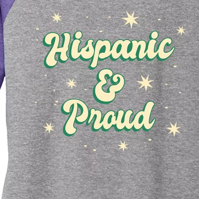 Hispanic And Proud Women's Tri-Blend 3/4-Sleeve Raglan Shirt