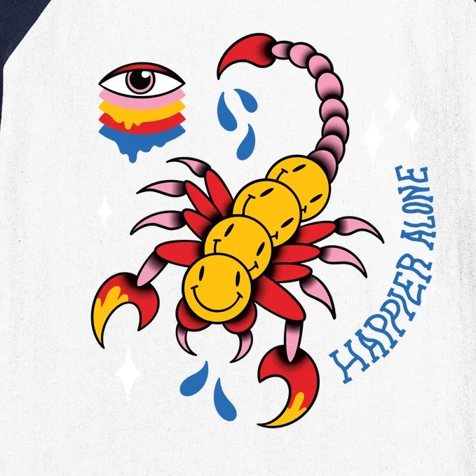 Happier Alone Centipede Baseball Sleeve Shirt