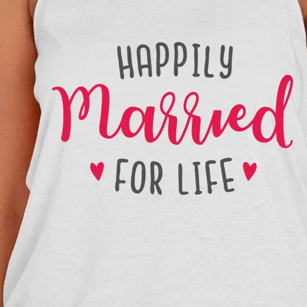 Happily Married For Life Women's Knotted Racerback Tank