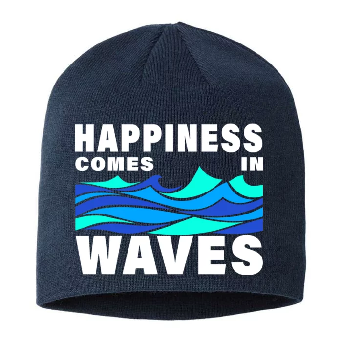 Happiness Comes In Waves 8 1/2in Sustainable Knit Beanie