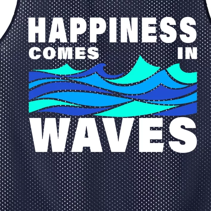 Happiness Comes In Waves Mesh Reversible Basketball Jersey Tank