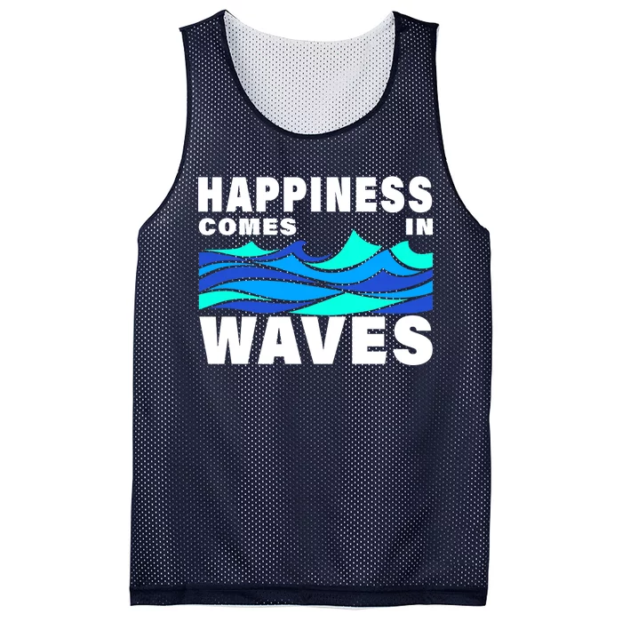 Happiness Comes In Waves Mesh Reversible Basketball Jersey Tank