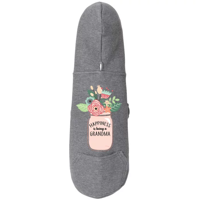 Happiness Is Being A Grandma Flower Doggie 3-End Fleece Hoodie