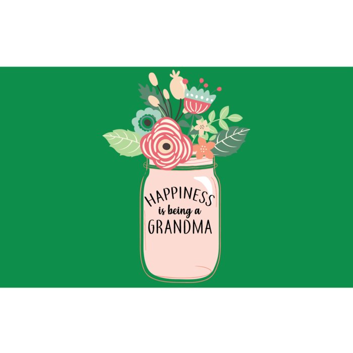 Happiness Is Being A Grandma Flower Bumper Sticker