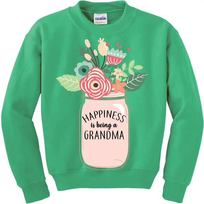 Happiness Is Being A Grandma Flower Kids Sweatshirt