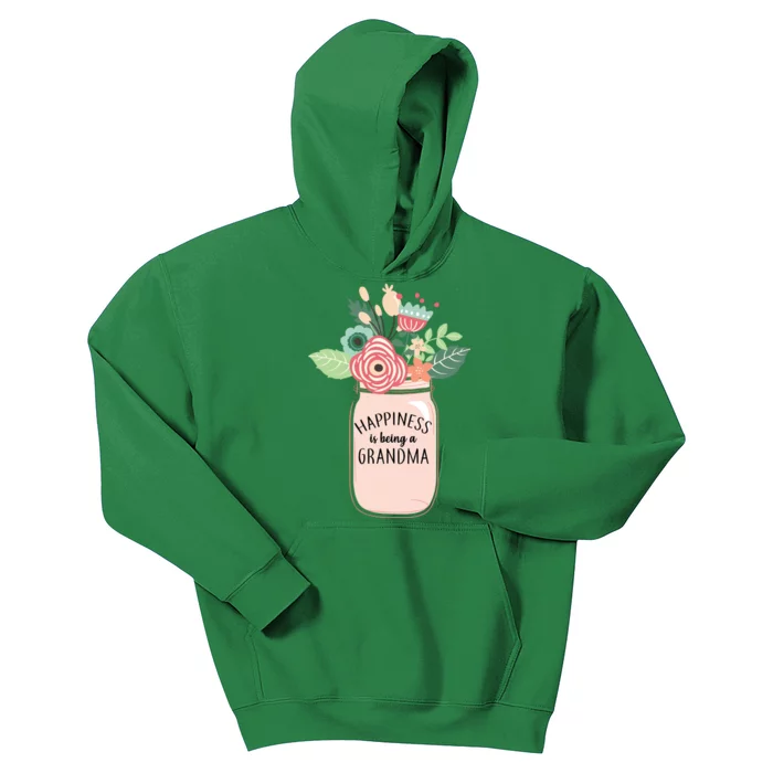 Happiness Is Being A Grandma Flower Kids Hoodie