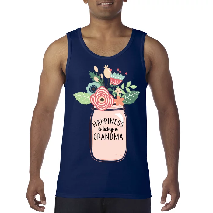 Happiness Is Being A Grandma Flower Tank Top