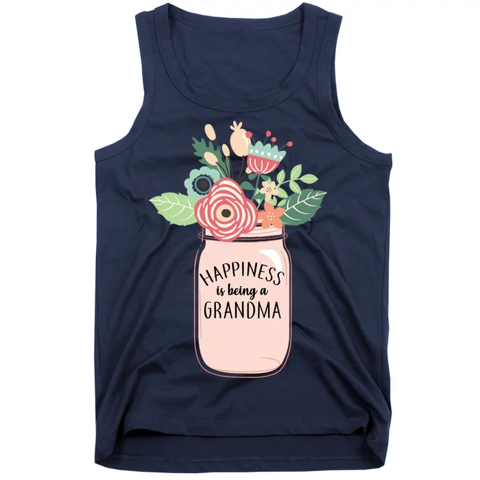 Happiness Is Being A Grandma Flower Tank Top