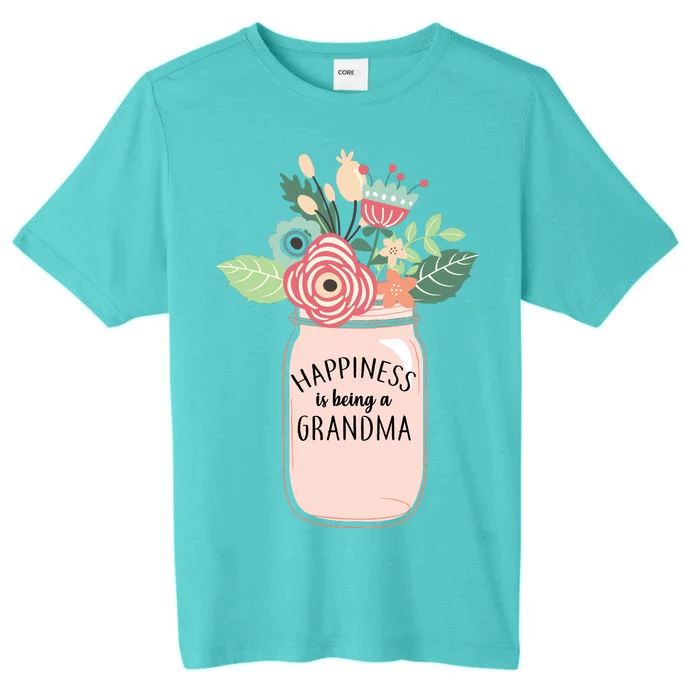 Happiness Is Being A Grandma Flower ChromaSoft Performance T-Shirt