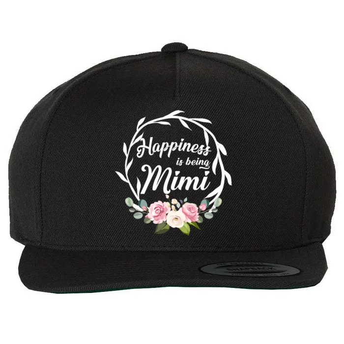 Happiness Is Being A Mimi Wool Snapback Cap