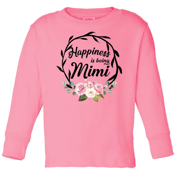 Happiness Is Being A Mimi Toddler Long Sleeve Shirt