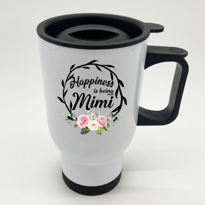 Happiness Is Being A Mimi Front & Back Stainless Steel Travel Mug