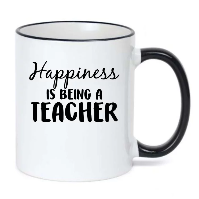 Happiness Is Being A Teacher Black Color Changing Mug