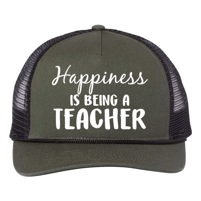 Happiness Is Being A Teacher Retro Rope Trucker Hat Cap