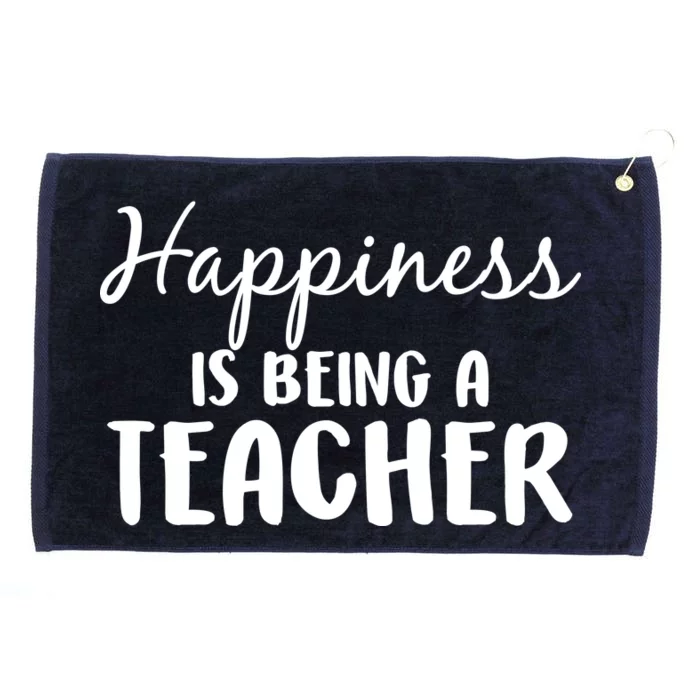 Happiness Is Being A Teacher Grommeted Golf Towel