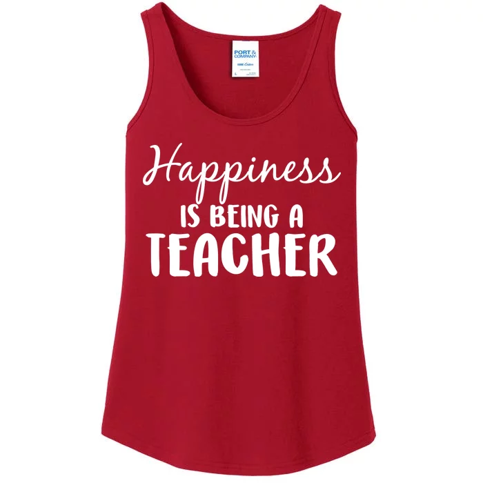 Happiness Is Being A Teacher Ladies Essential Tank