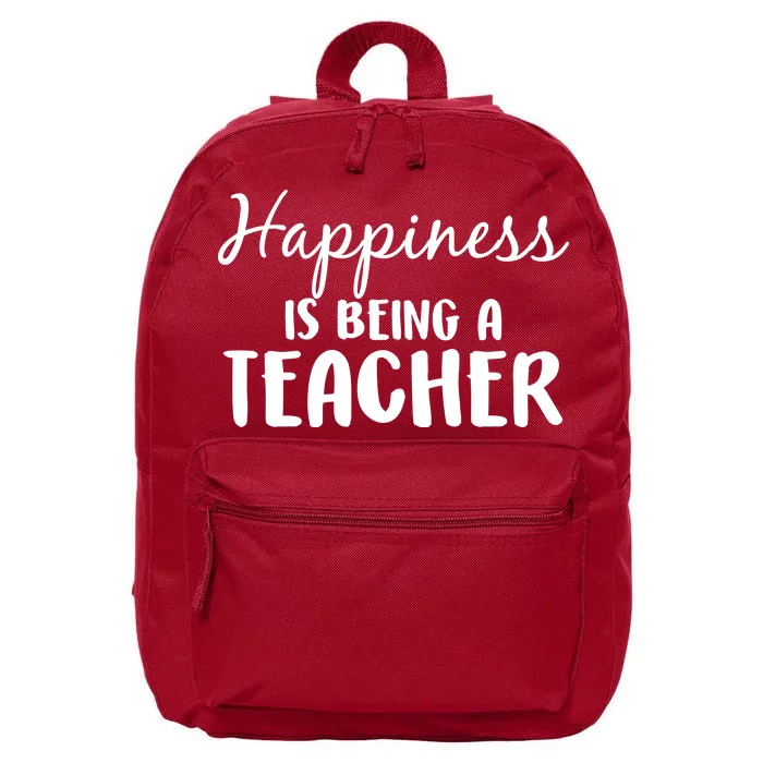 Happiness Is Being A Teacher 16 in Basic Backpack