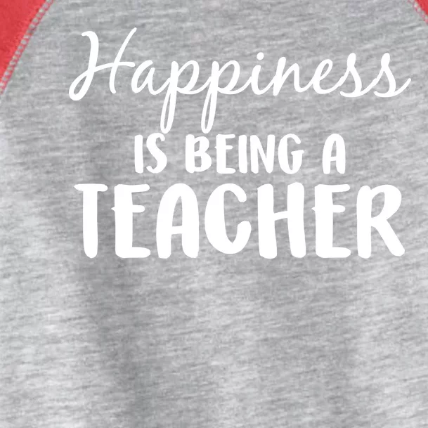 Happiness Is Being A Teacher Toddler Fine Jersey T-Shirt