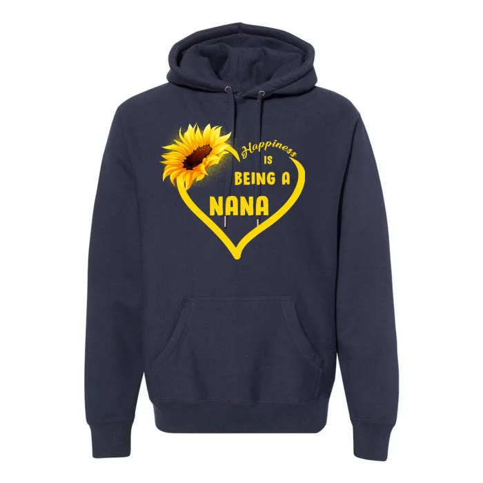 Happiness Is Being Called Nana Sunflower Premium Hoodie