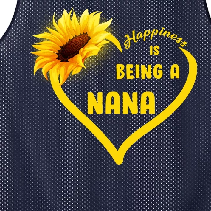 Happiness Is Being Called Nana Sunflower Mesh Reversible Basketball Jersey Tank