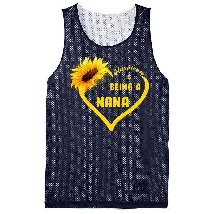 Happiness Is Being Called Nana Sunflower Mesh Reversible Basketball Jersey Tank