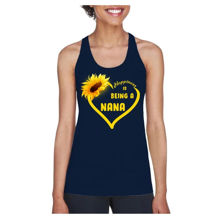 Happiness Is Being Called Nana Sunflower Women's Racerback Tank