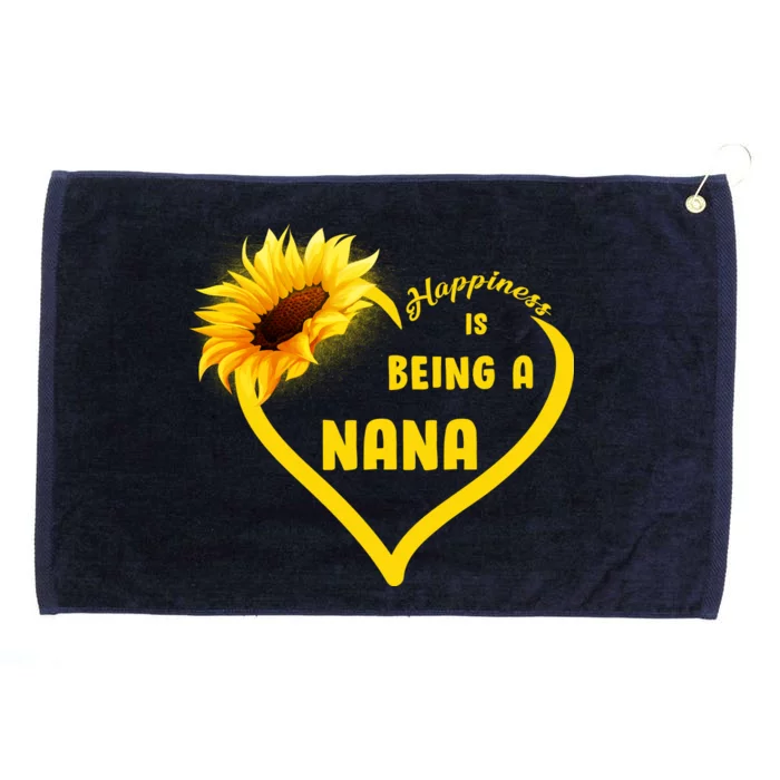 Happiness Is Being Called Nana Sunflower Grommeted Golf Towel