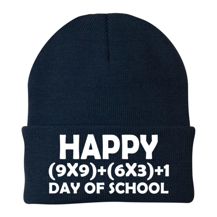 Happy 100 Days Of School Math Equation Knit Cap Winter Beanie