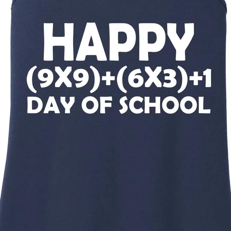 Happy 100 Days Of School Math Equation Ladies Essential Tank