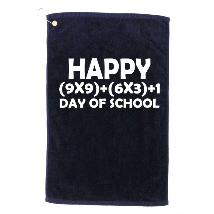 Happy 100 Days Of School Math Equation Platinum Collection Golf Towel