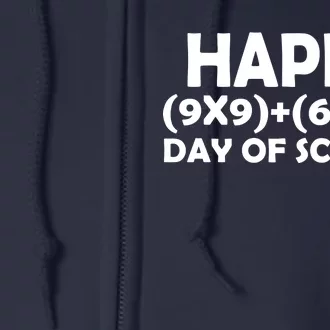 Happy 100 Days Of School Math Equation Full Zip Hoodie