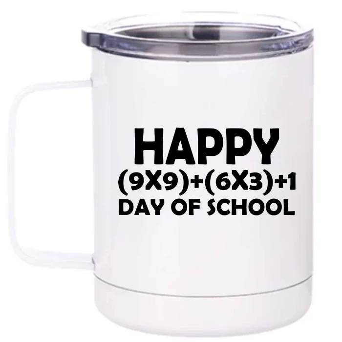 Happy 100 Days Of School Math Equation Front & Back 12oz Stainless Steel Tumbler Cup