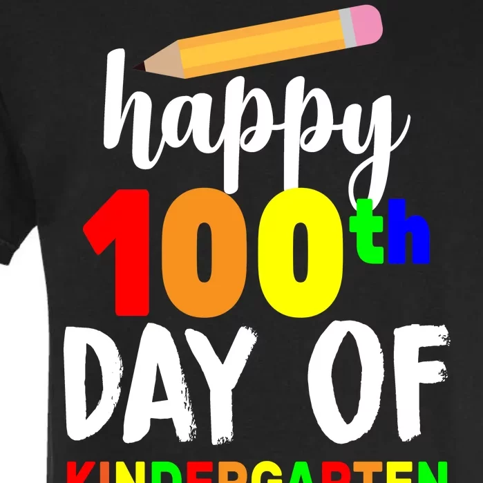 Happy 100th Day Of Kindergarten Pencil Garment-Dyed Heavyweight T-Shirt