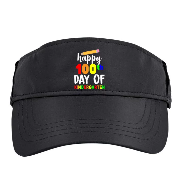 Happy 100th Day Of Kindergarten Pencil Adult Drive Performance Visor