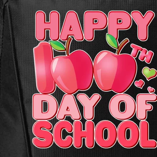 Happy 100th Day of School Cute Apples City Backpack