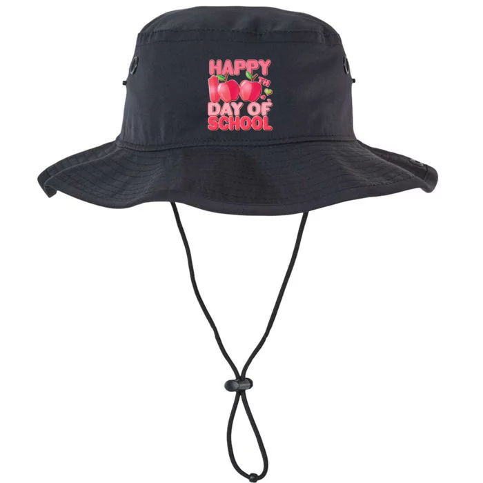 Happy 100th Day of School Cute Apples Legacy Cool Fit Booney Bucket Hat