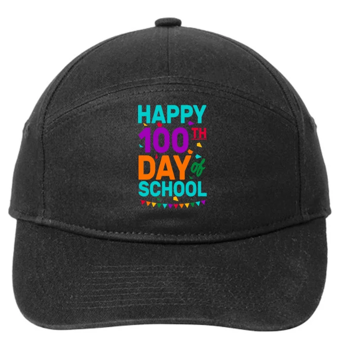 Happy 100th Day Of School For Teacher Or Child 7-Panel Snapback Hat