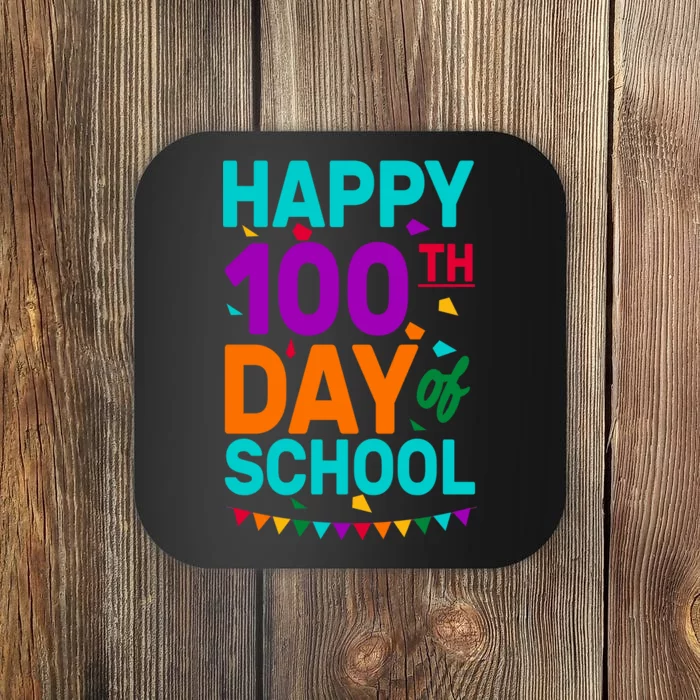 Happy 100th Day Of School For Teacher Or Child Coaster