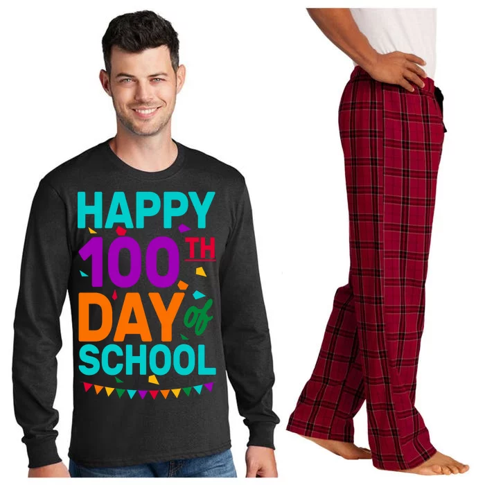 Happy 100th Day Of School For Teacher Or Child Long Sleeve Pajama Set