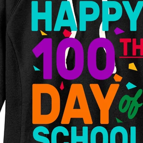 Happy 100th Day Of School For Teacher Or Child Women's Fleece Hoodie