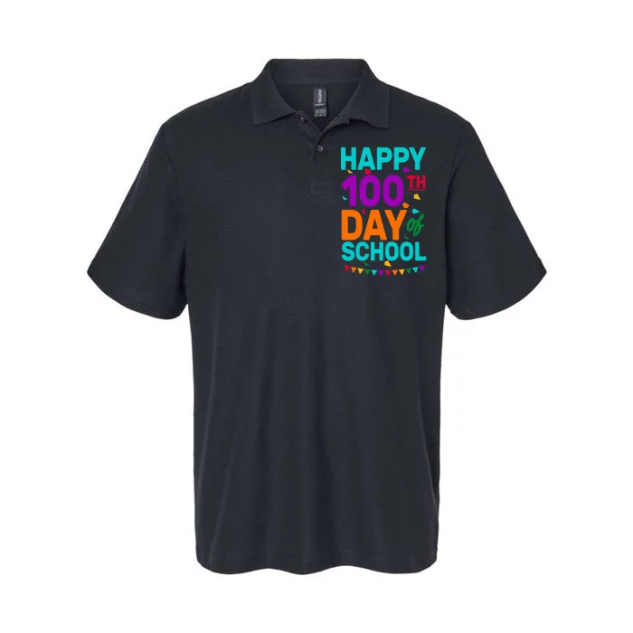 Happy 100th Day Of School For Teacher Or Child Softstyle Adult Sport Polo