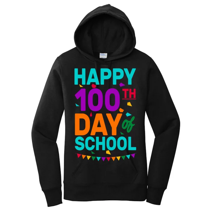 Happy 100th Day Of School For Teacher Or Child Women's Pullover Hoodie