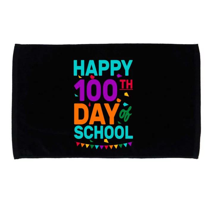 Happy 100th Day Of School For Teacher Or Child Microfiber Hand Towel