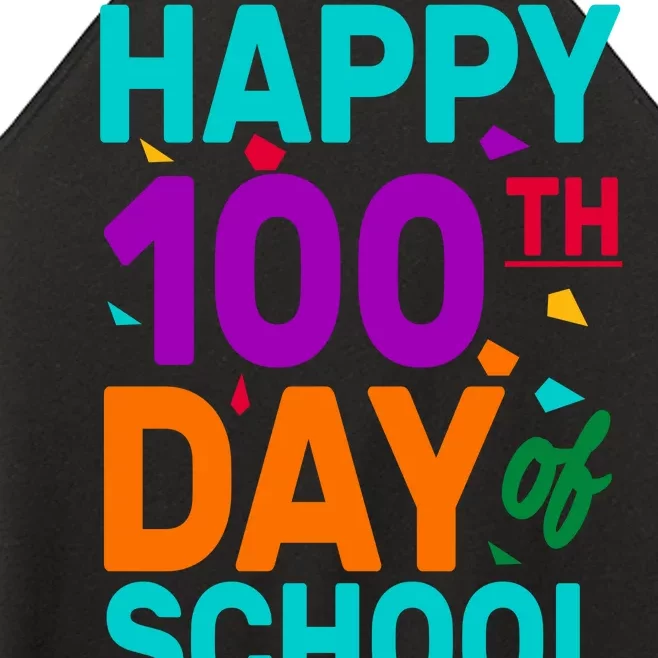 Happy 100th Day Of School For Teacher Or Child Women’s Perfect Tri Rocker Tank