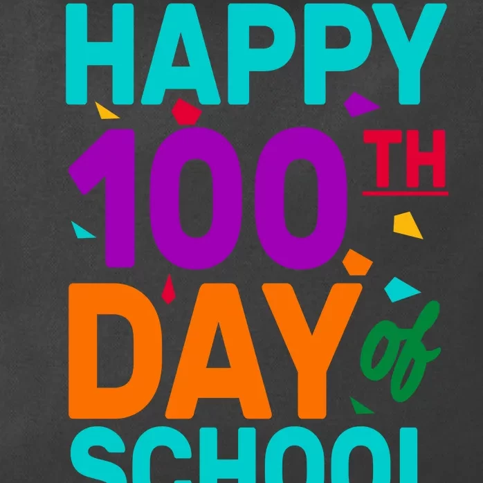 Happy 100th Day Of School For Teacher Or Child Zip Tote Bag