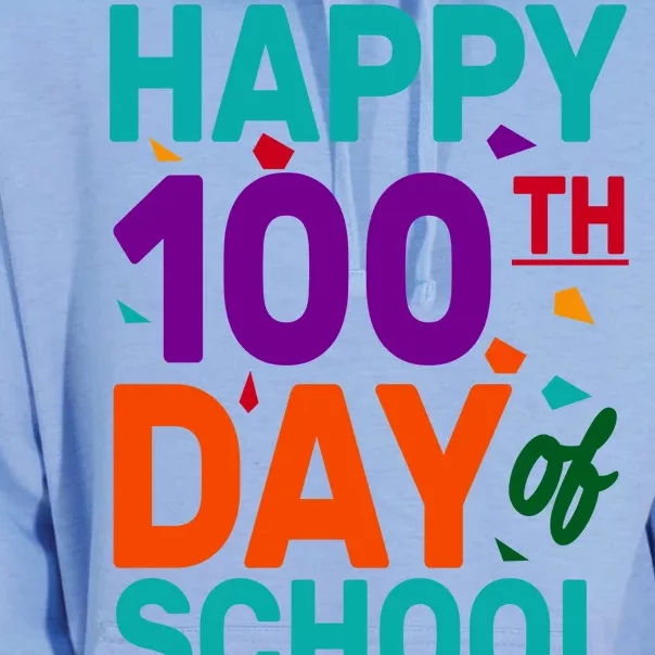 Happy 100th Day Of School For Teacher Or Child Unisex Surf Hoodie