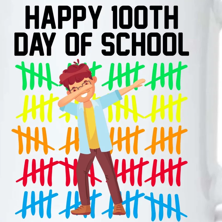 Happy 100th Day Of School Tally Marks Black Color Changing Mug